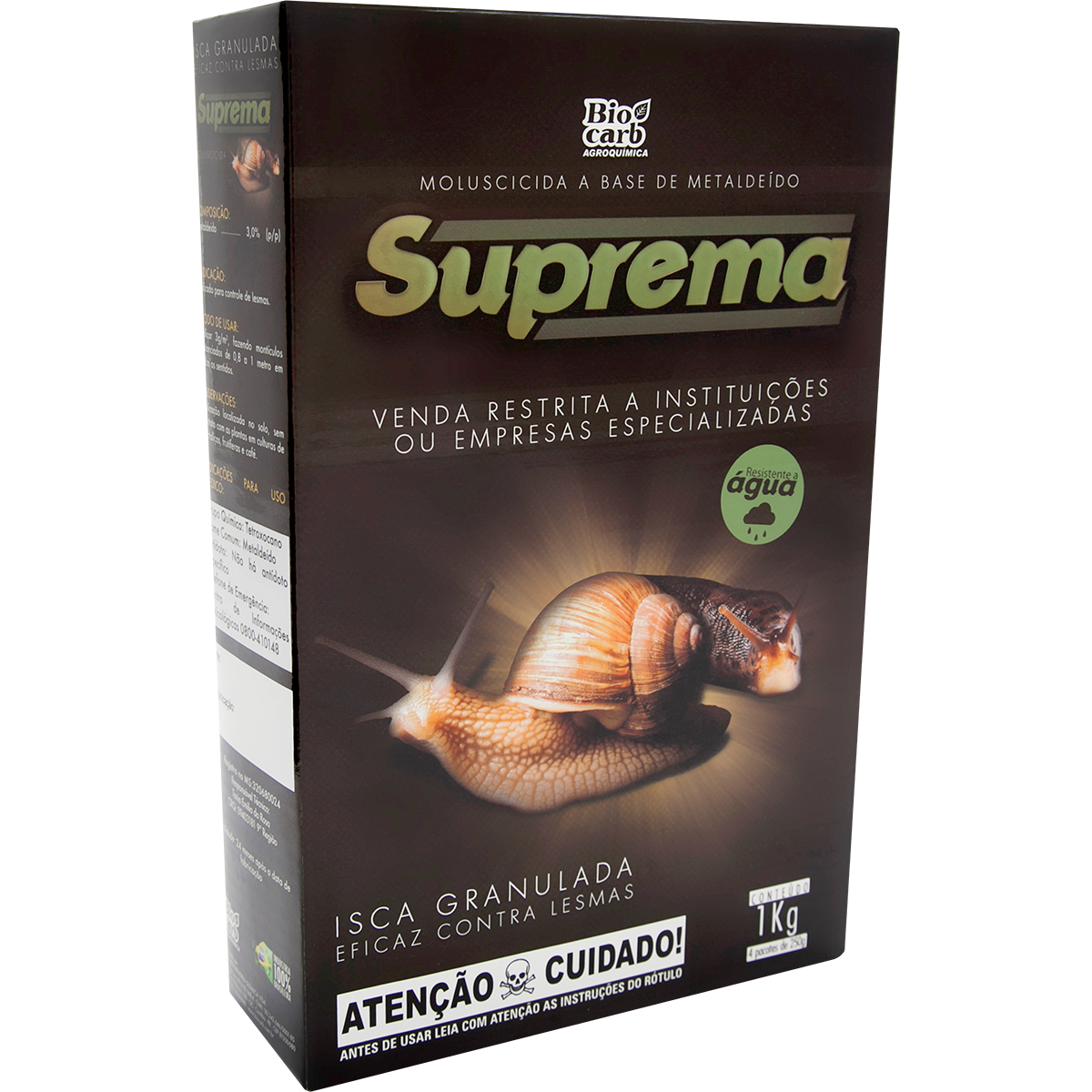 Isca Moluscicida Suprema - Cx. c/4 cx. com 4 unid. de 250g
